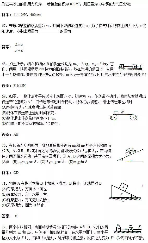 高中物理易错题总结（上）