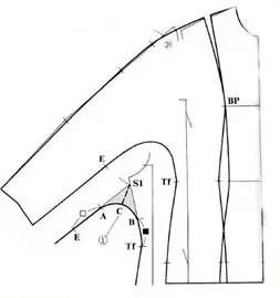 无插角连身袖的制版方法