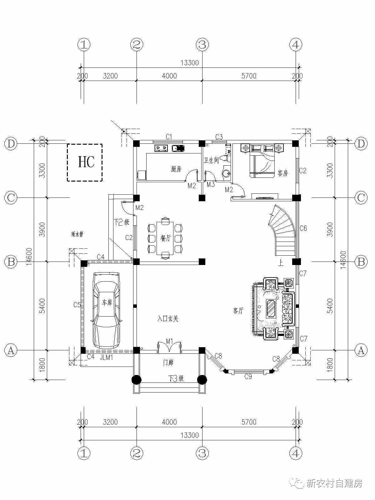 最经典的建房案例,只要35万,带旋转楼梯和平面图