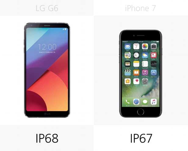 规格参数对比:lg g6 vs iphone 7