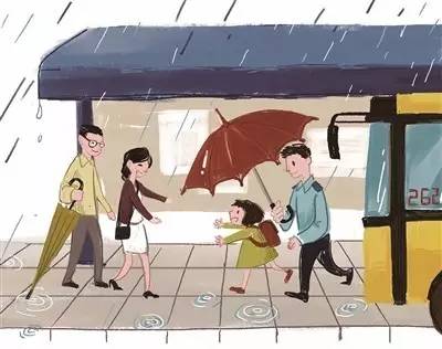 大风大雨袭来, 明早上学注意安全!