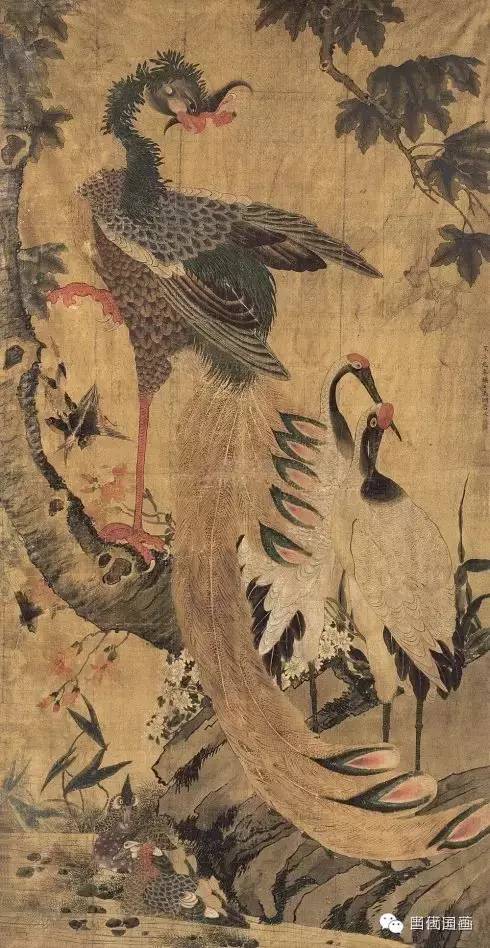 名家风采墨分五色创始人元代画家王渊的花鸟画
