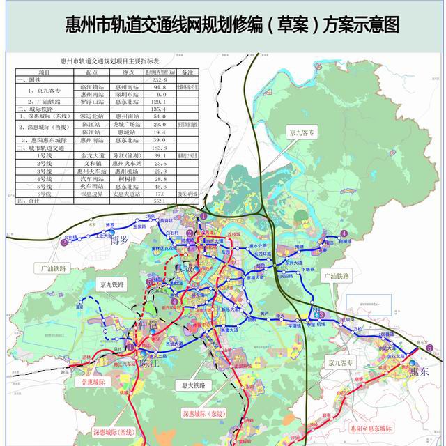21号线)延伸至惠阳区新圩镇,深圳 (惠州城市轨道交通规划示意图,规划图片