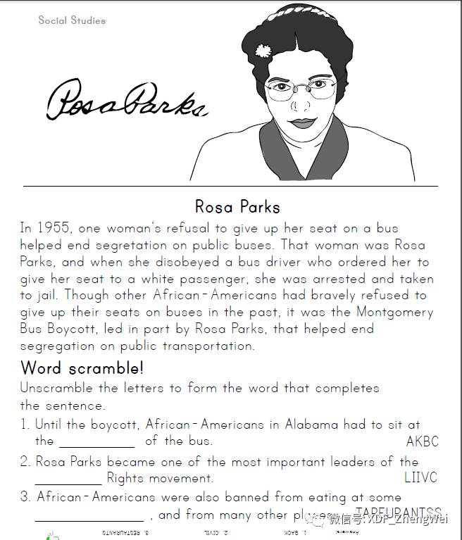 rosa parks(罗莎帕克斯)事件背景资料