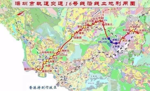 目前状态:正在规划编修   深圳地铁19号线线路图(坪山线)