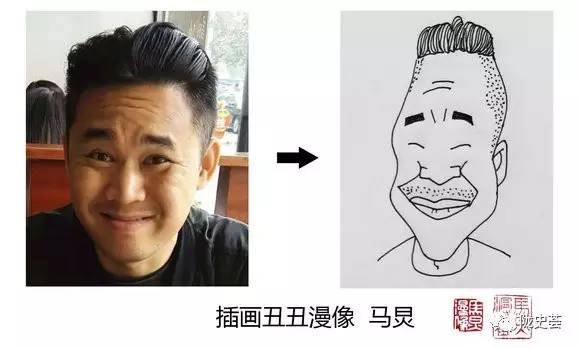 插画师丑丑,主要对人物的表情特征进行了夸张性的描述.