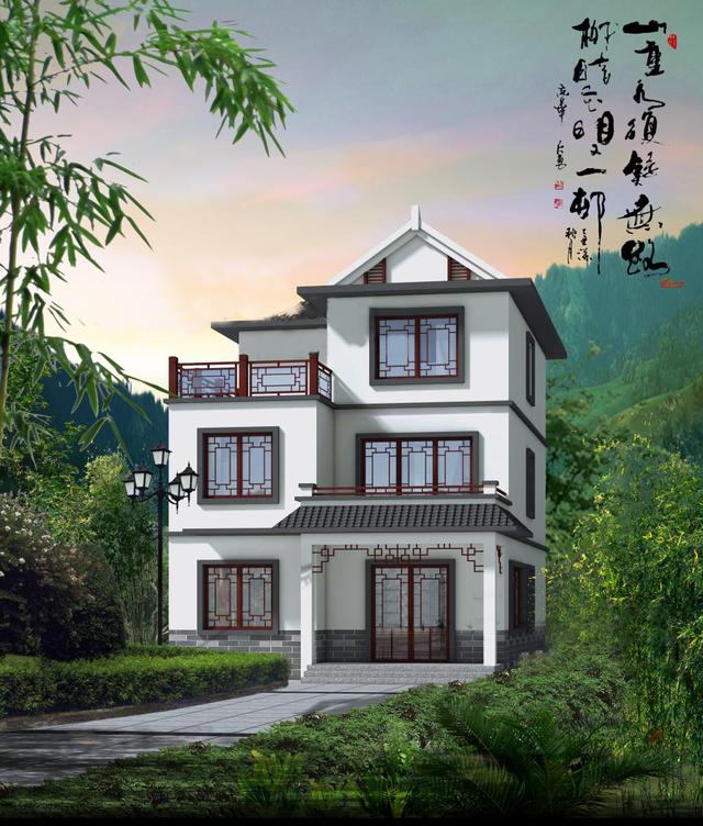 非常漂亮中国风三层别墅别墅设计图 回家建一栋吧-搜狐