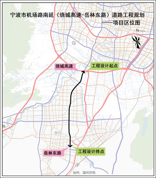 奉化区设置6对平行匝道,1对位于恒兴东路北侧,为北向匝道;1对位于儒江