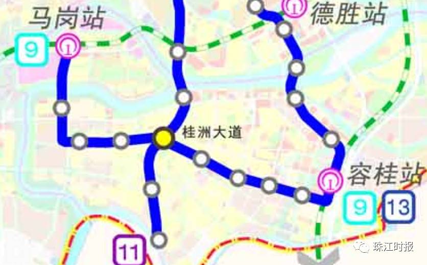 13号线一期(容桂-永丰市场)线路长约14.