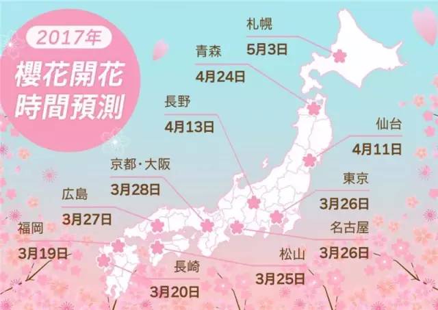 日本樱开可缓缓赏矣日本最全赏樱地图