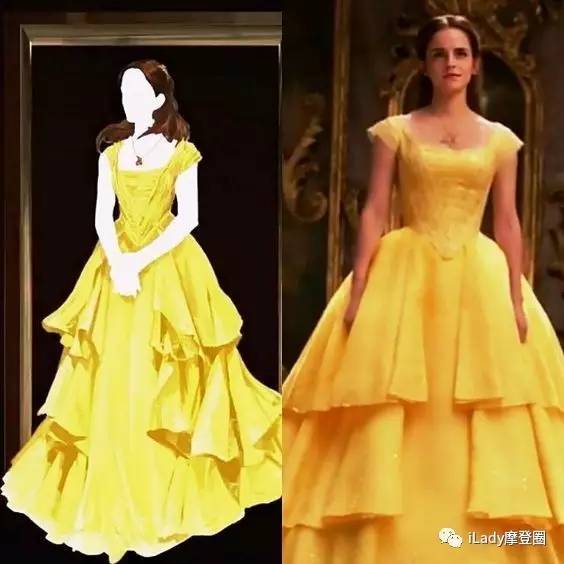 贝儿公主惊艳的黄裙子，原来出自捧得奥斯卡小