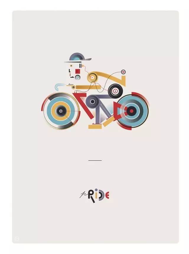 摩拜单车的信众看过来---史上最具创意的自行车艺术插画与你共享!