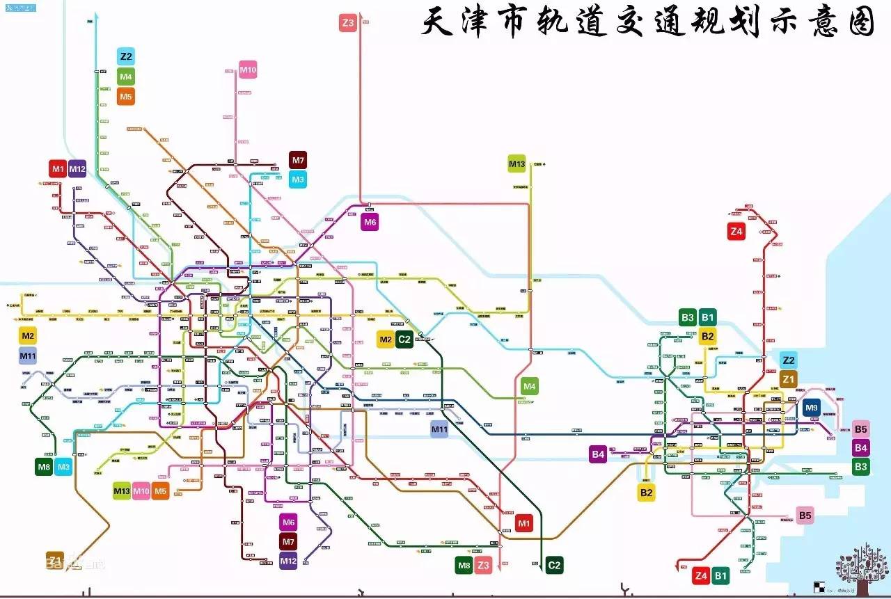 天津市远期地铁规划图