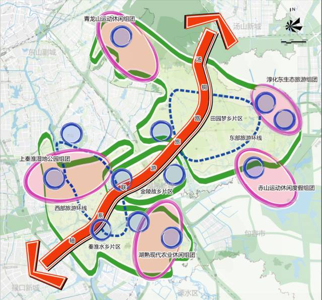 江宁美丽乡村中部片区主要涉及 淳化,湖熟两街道 同时还包括禄口