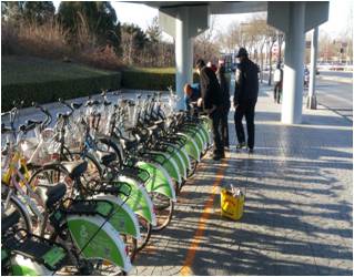 在园区内和13,16号线地铁站附近投放智享自行车