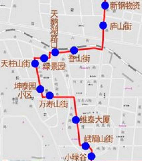 调整后的98路常规公交