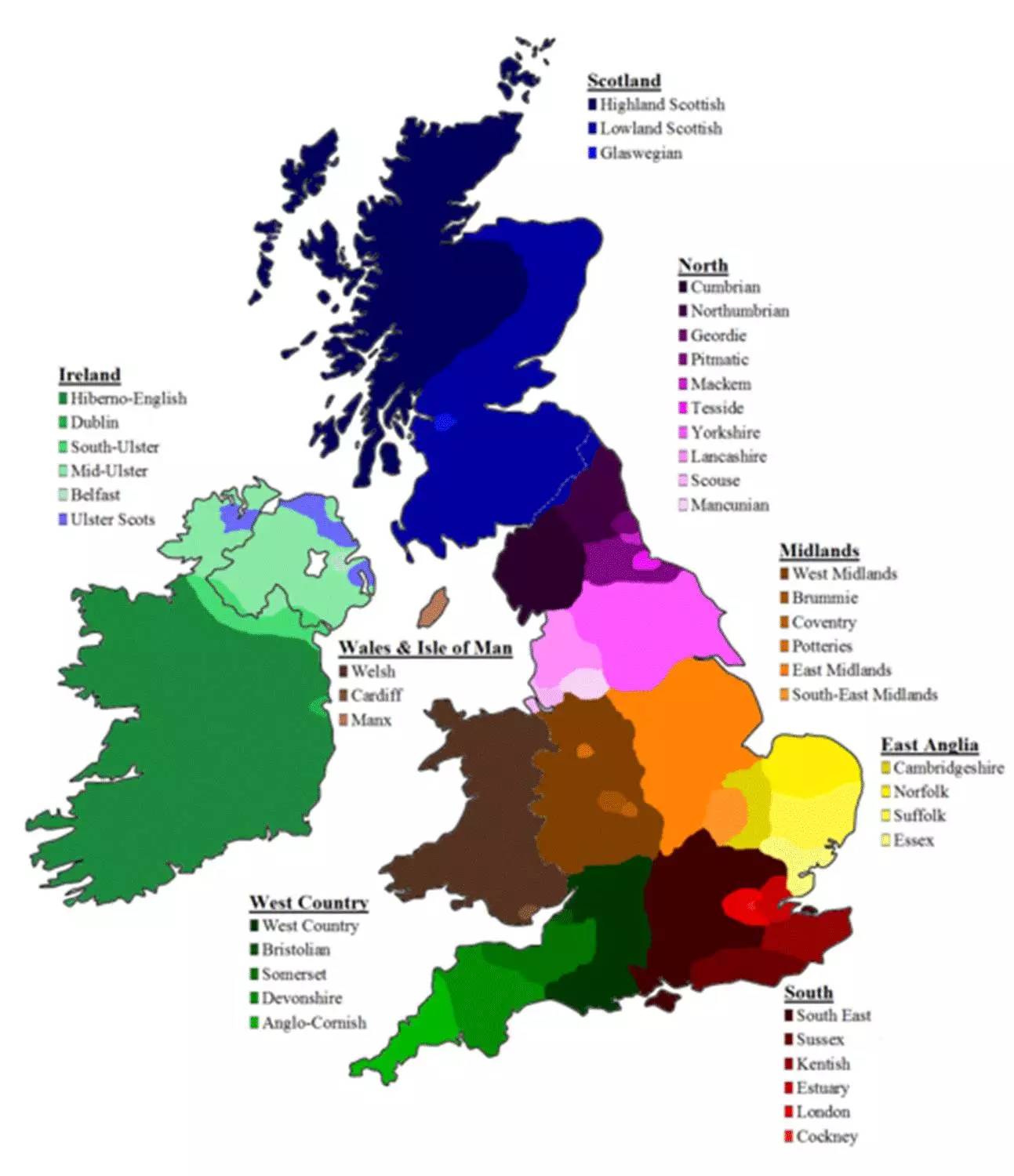 英语的「口音地图」