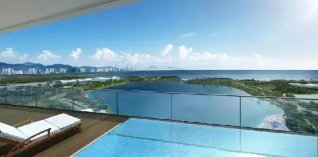 1亿元一套的深圳大平层豪宅,空中泳池是最大亮点.