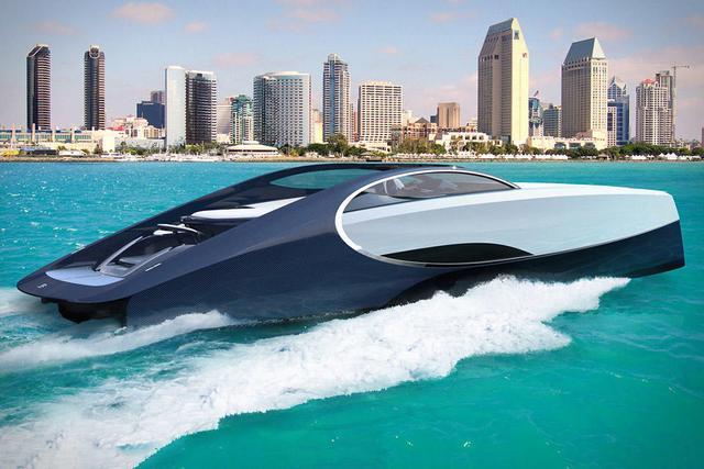 布加迪chiron超级跑车已变成了奢华游艇,称霸水面