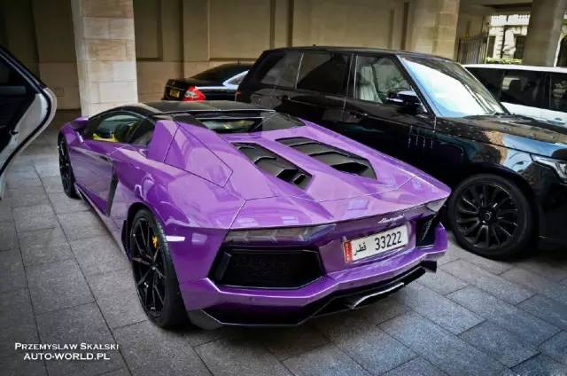 紫色大牛:兰博基尼aventador lp700-4 roadster