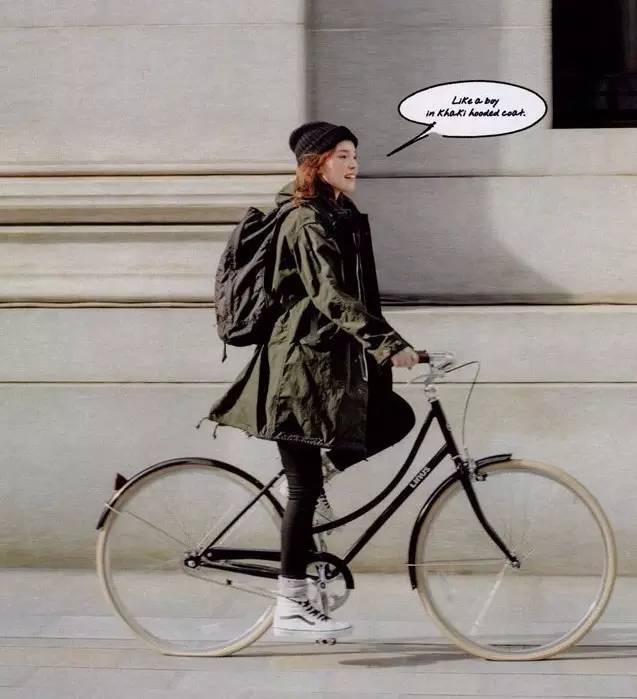 时髦的事儿,就是穿上好看的衣服,去骑潇洒的自行车