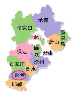 邢台市辖2区,15县,2县级市,面积12486平方公里,人口780.
