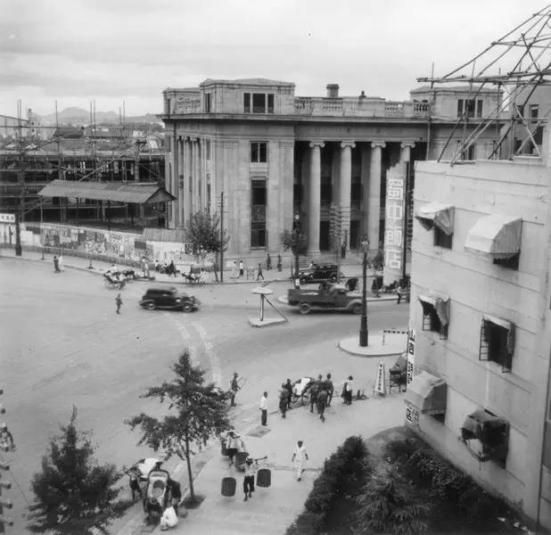 民国时期的南京新街口.(摄于1930年代,秦风老照片馆收藏)