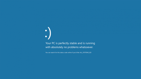 微软全新设计windows 10蓝屏壁纸