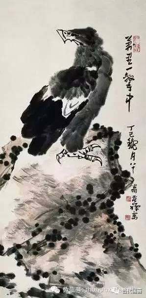 大师李苦禅画鹰,霸道!