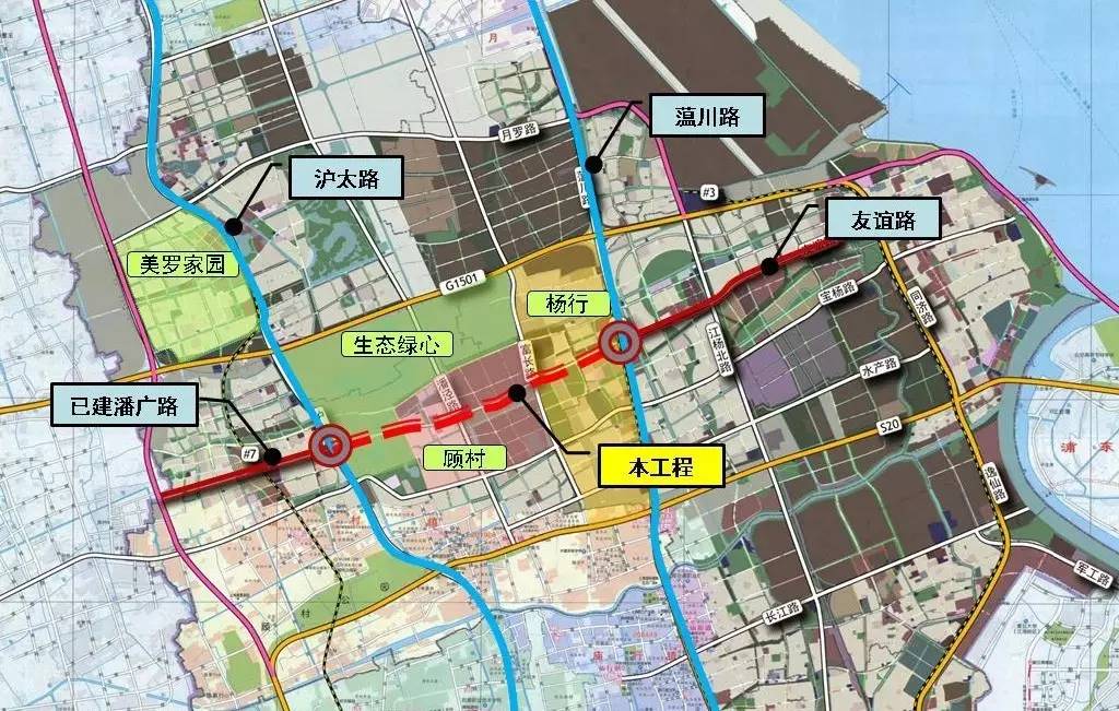 潘广路(沪太路-蕰川路)道路工程开工将近4年,重要节点