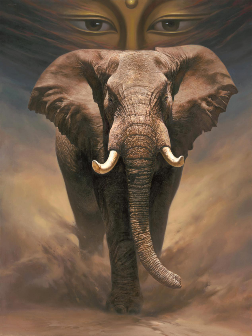 油画《大象有形》