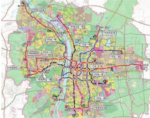 长沙市城市轨道交通第三期建设规划(2017~2022年)示意图.图片