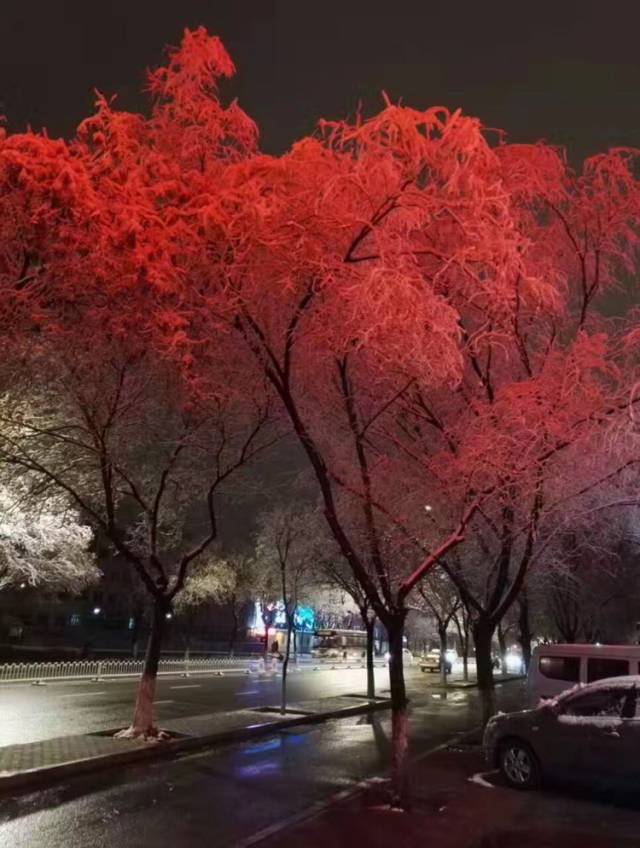 场雨夹雪在包头等着你好不容易盼来的好天气我大包头让你一夜回到冬天