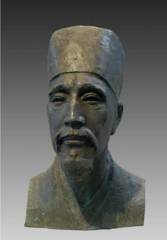 钱绍武创作的高攀龙人物铸铜雕塑肖像