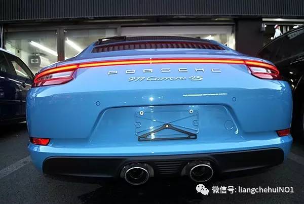 迈阿密蓝保时捷911 carrera 4s晶盾镀晶,这效果自己看吧!