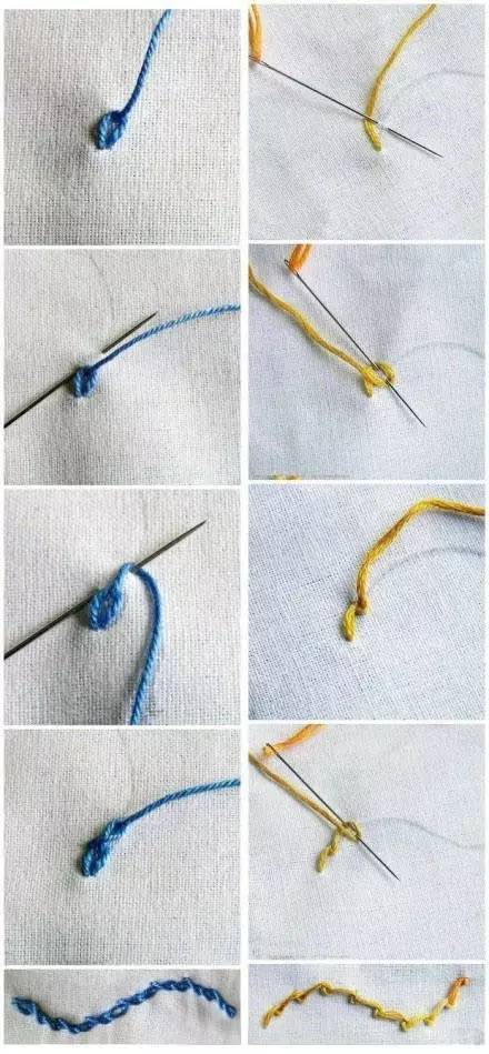 手缝针法推荐 一起做手工绣花工艺