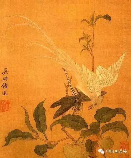 经典欣赏元代著名画家钱选工笔花鸟画作品集萃