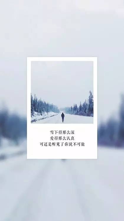 雪下的那么深爱得那么认真和雪有关的情话