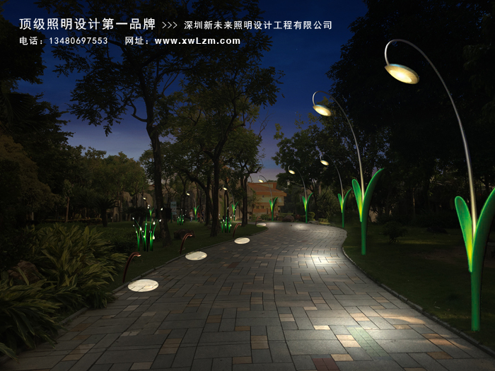 深圳海上田园景观照明设计,藏趣迷人的灯光环境