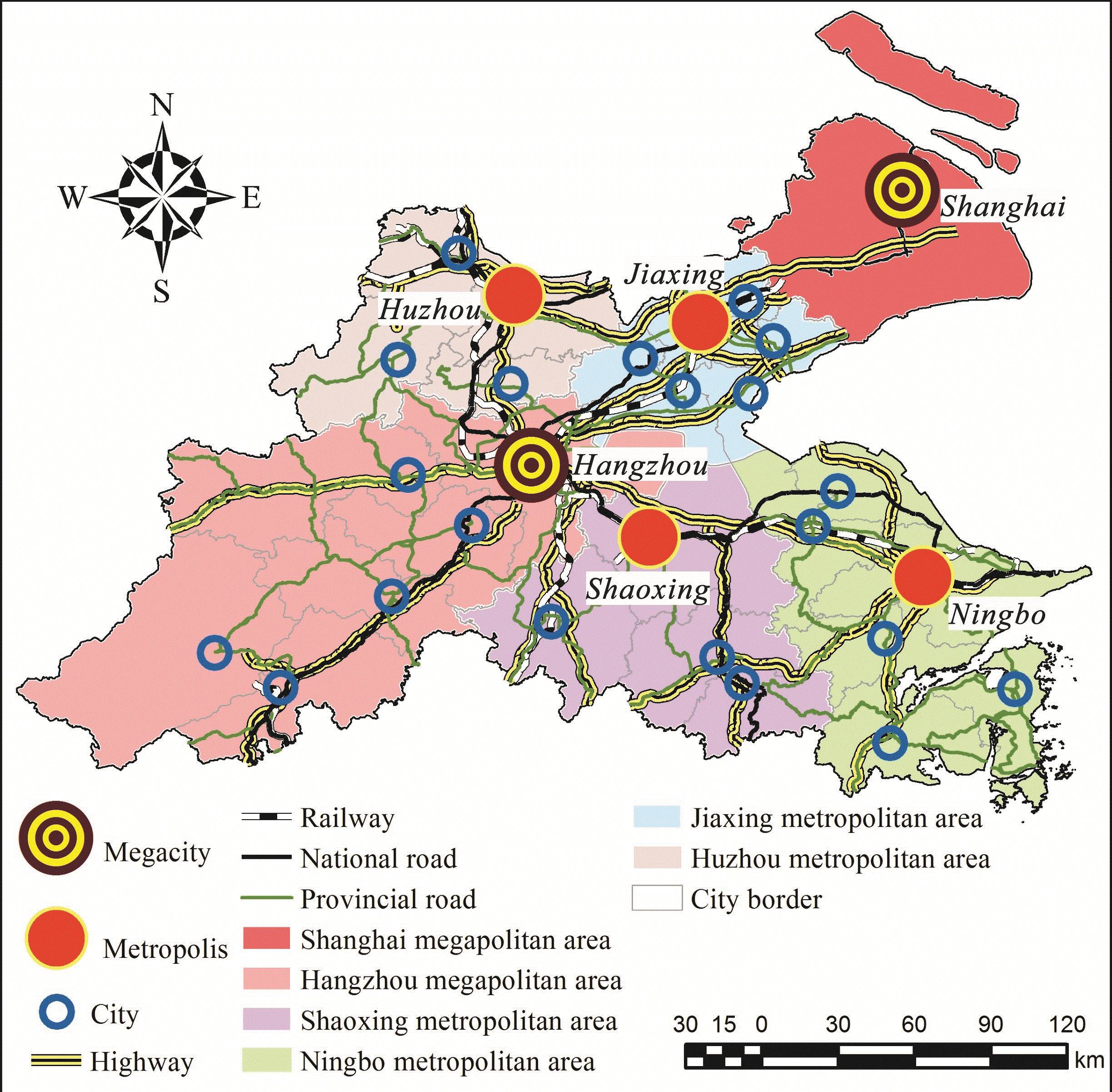 around hangzhou bay,mahb)位于中国中部沿海地区,由两大都市圈(上海