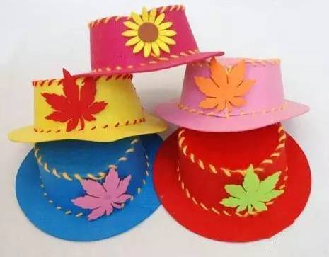 幼儿园手工帽子派对各种漂亮的小帽子等你来制