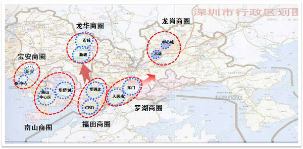 深圳9大商圈投资分析 一城多中心商业格局正在