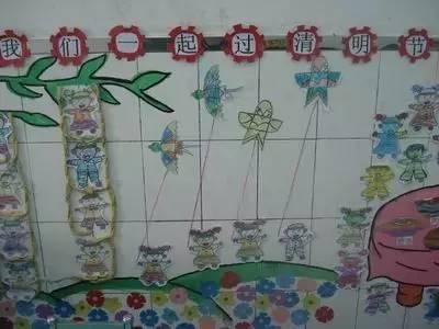 幼儿园环创之清明节主题缅怀先烈学民间习俗