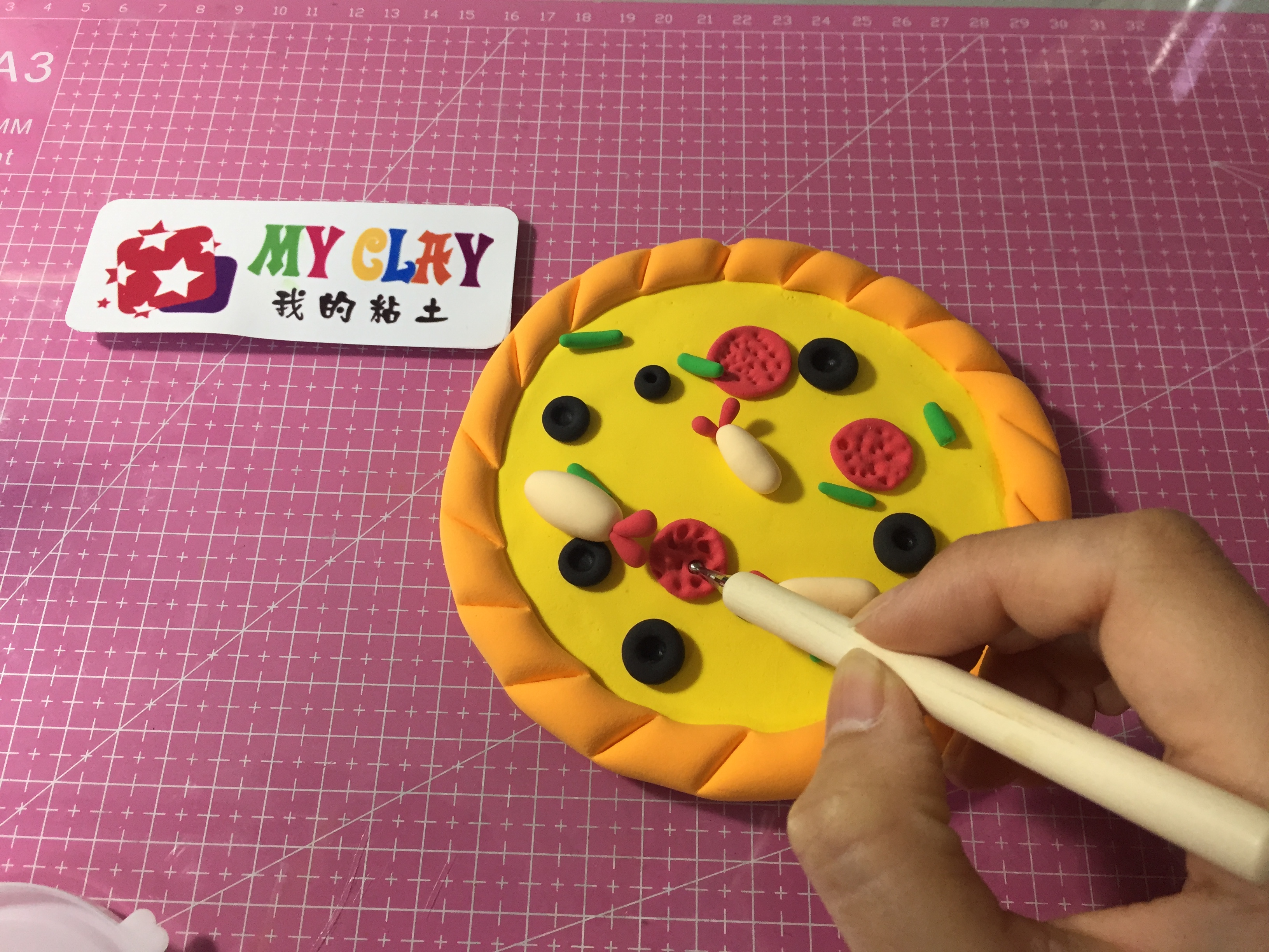 myclay我的粘土培训班幼儿幼师课程披萨制作