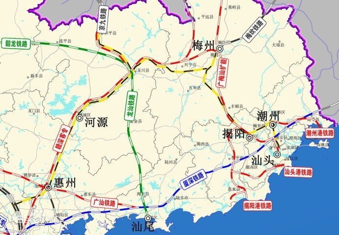 五华至紫金 呈东西走向的高速公路建设项目   2    河惠汕高速公路