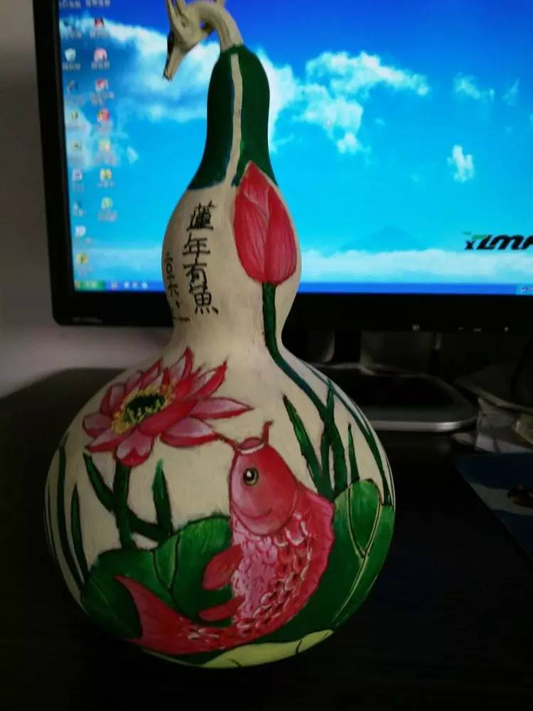 来自花影蝶儿梦的工笔葫芦画