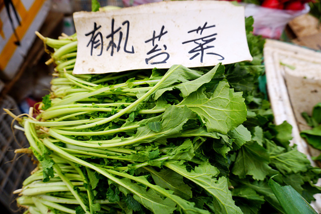 食材:苔菜,小豆腐 做法 1.