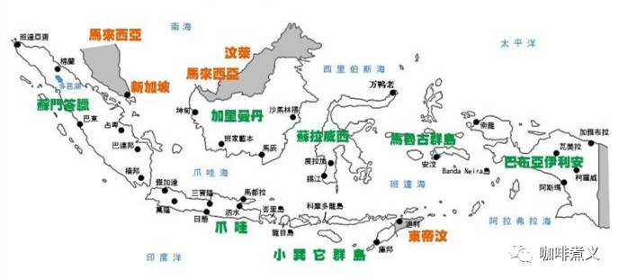 咖啡知识亚洲咖啡地图