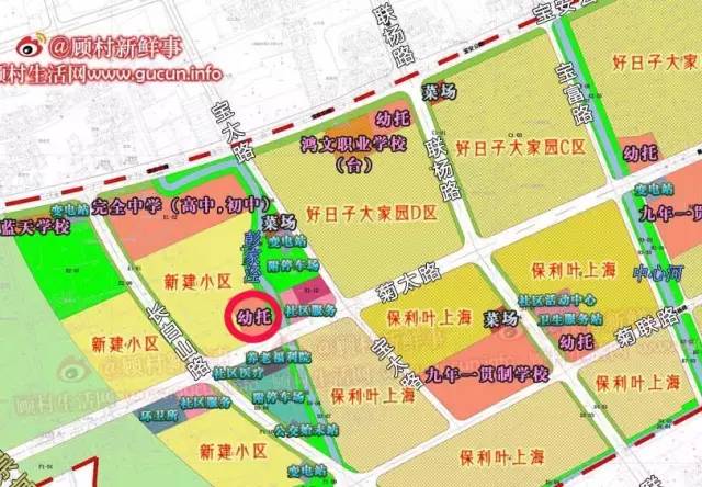 新城顾村d-2单元e1-04地块幼儿园项目 地点:东至彭家泾,南至菊太路