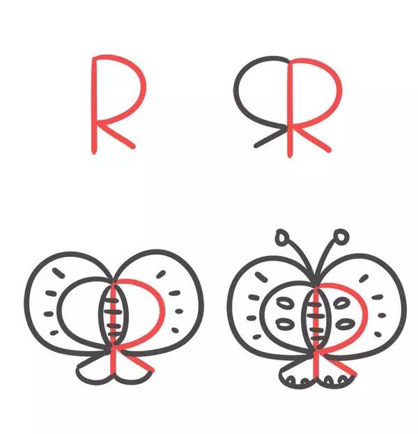 字母变身简笔画!不怕宝宝学不会画画和英语